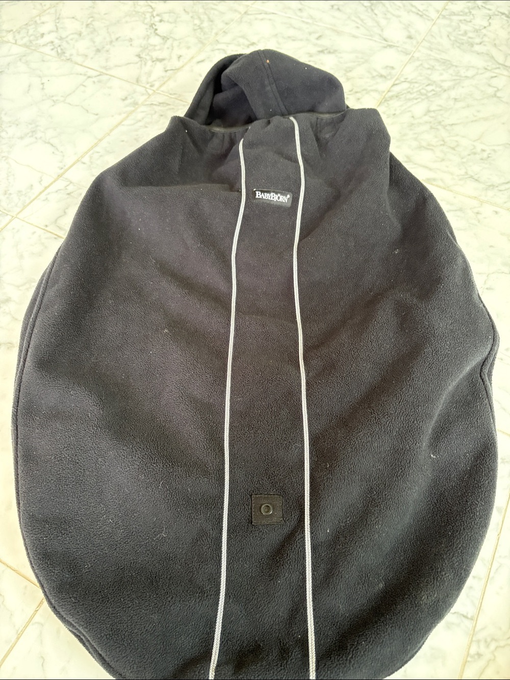 Babysafe Black Fleece Baby Cover with White Piping